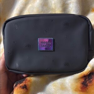 Holo Taco Black Cosmetic Bag